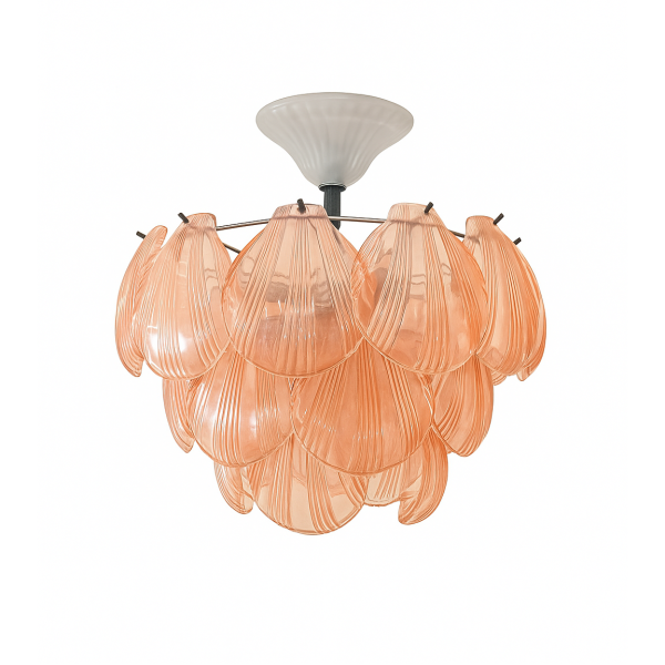 Vintage Shell Glass Chandelier