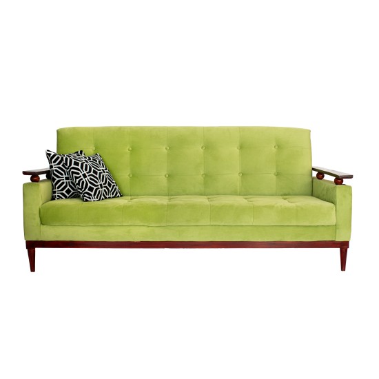 Apple Green Mid-Century Sofa