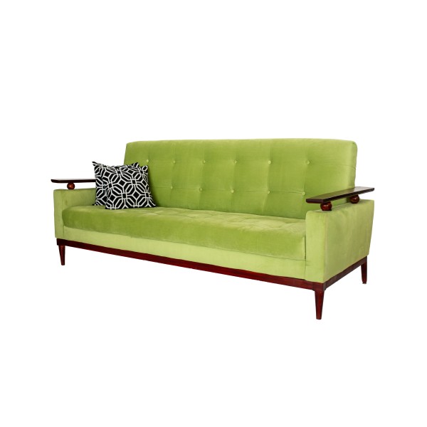 Apple Green Mid-Century Sofa