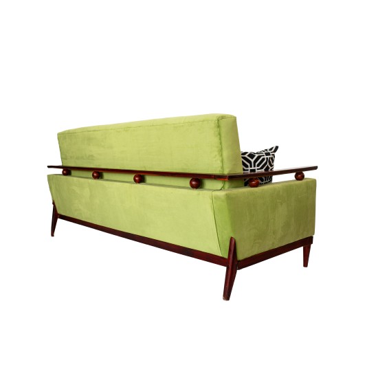 Apple Green Mid-Century Sofa