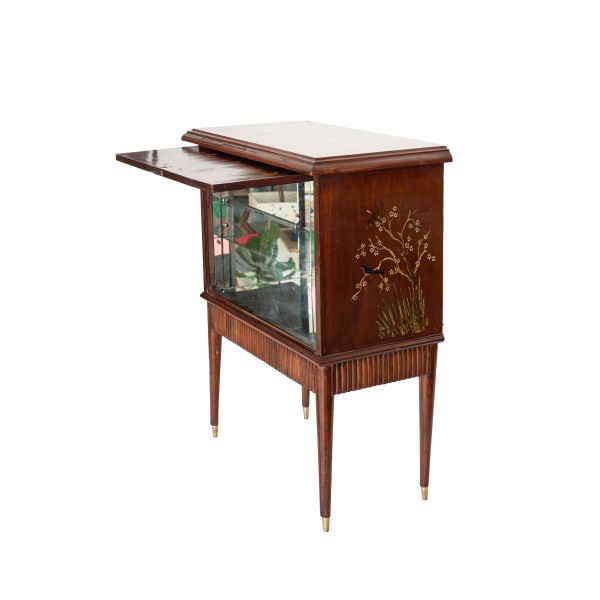 Vintage Chinoiserie Bar Cabinet