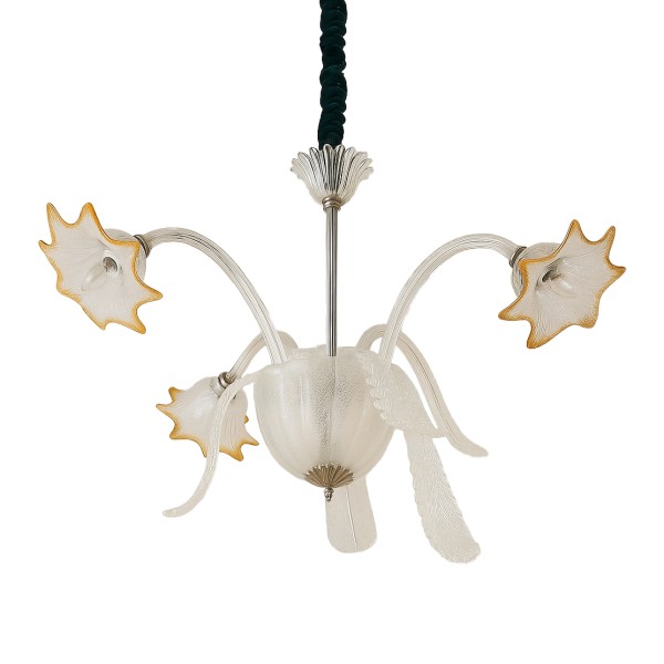 Murano Amber Edge Chandelier