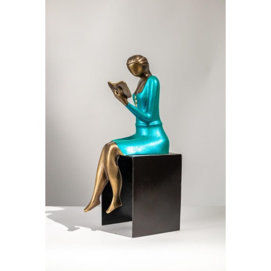 The Reader in Blue Dress