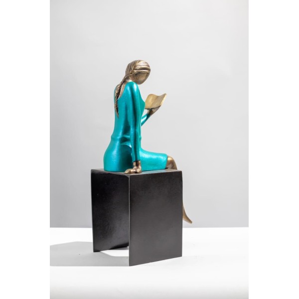 The Reader in Blue Dress