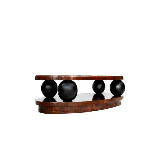 Oval Art Deco-Style Coffee Table