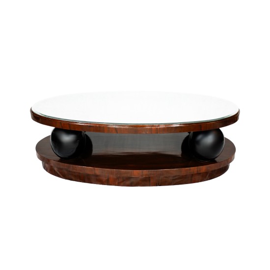 Oval Art Deco-Style Coffee Table