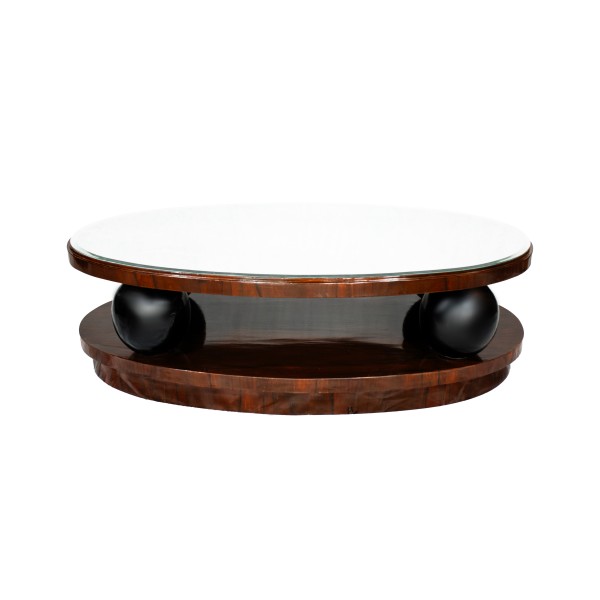 Oval Art Deco-Style Coffee Table
