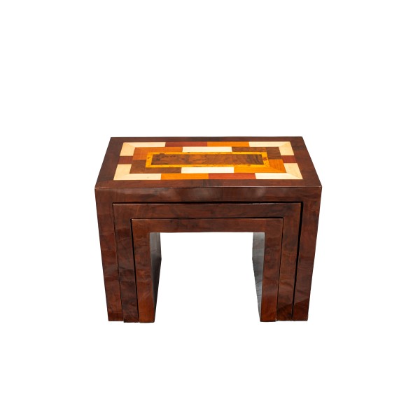 Art Deco Style Nesting Tables with Pattern Art Deco Style Nesting Tables with Pattern
