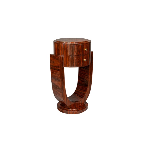 Art Deco Round Side Table / Night Stand
