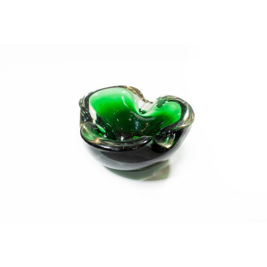 Murano Green Glass Ashtray