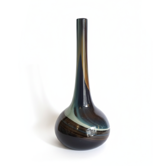 Murano Art Glass Vase — Amber & Amethyst