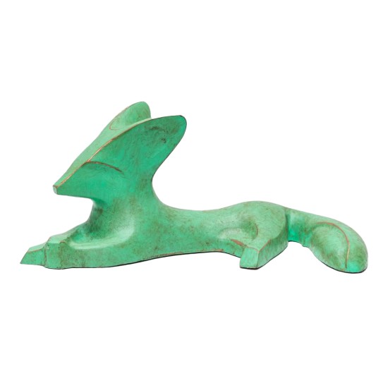 Bronze Fox Sculpture by Sultan El Attar