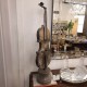 Vintage Metal Violin Sculpture Vintage Metal Violin Sculpture