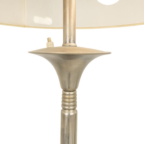 Vintage Bronze Floor Lamp with Marble Base