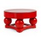 Vintage Red Lacquer Round Coffee Table