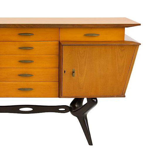 Vintage Mid-Century Sculptural Sideboard