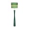 Fluted Emerald Mid-Century Floor Lamp