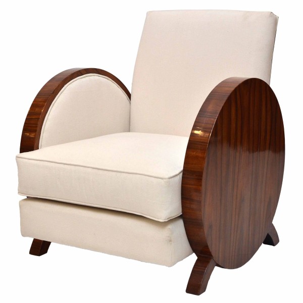 Art Deco Round Arm Chair