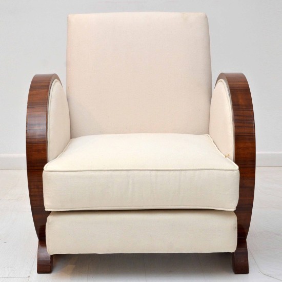Art Deco Round Arm Chair