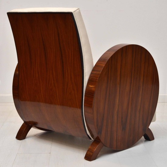 Art Deco Round Arm Chair