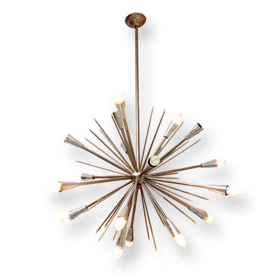 Silver Spiky Chandelier