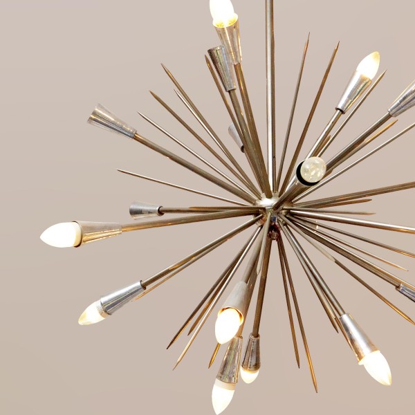 Silver Spiky Chandelier