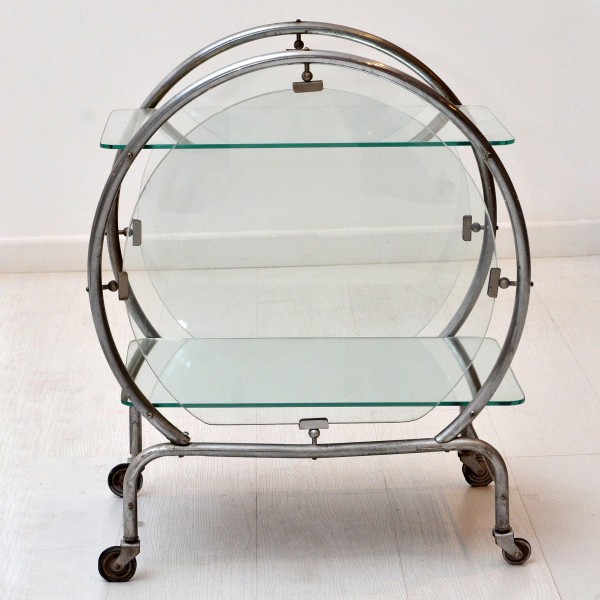 Art Deco Round Teacart