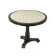 Vintage Round Pedestal Table with Inlaid Top