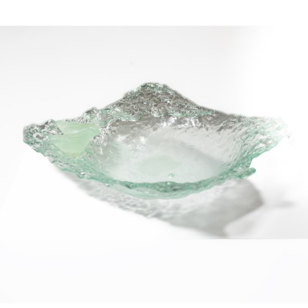 Handcrafted Glass Vessel with Birds Handcrafted Glass Vessel with Birds